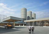 3d-Tankstelle-LKW-Halle