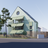 Ansicht Süd-Ost (Visualisierung Caesar Zumthor Architekten)