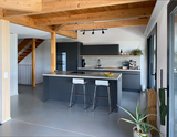Rénovation Minergie d'une maison jumelée: cuisine (Lutz Architectes)